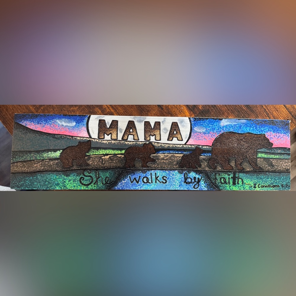 Mama Bear/Bible verse plaque